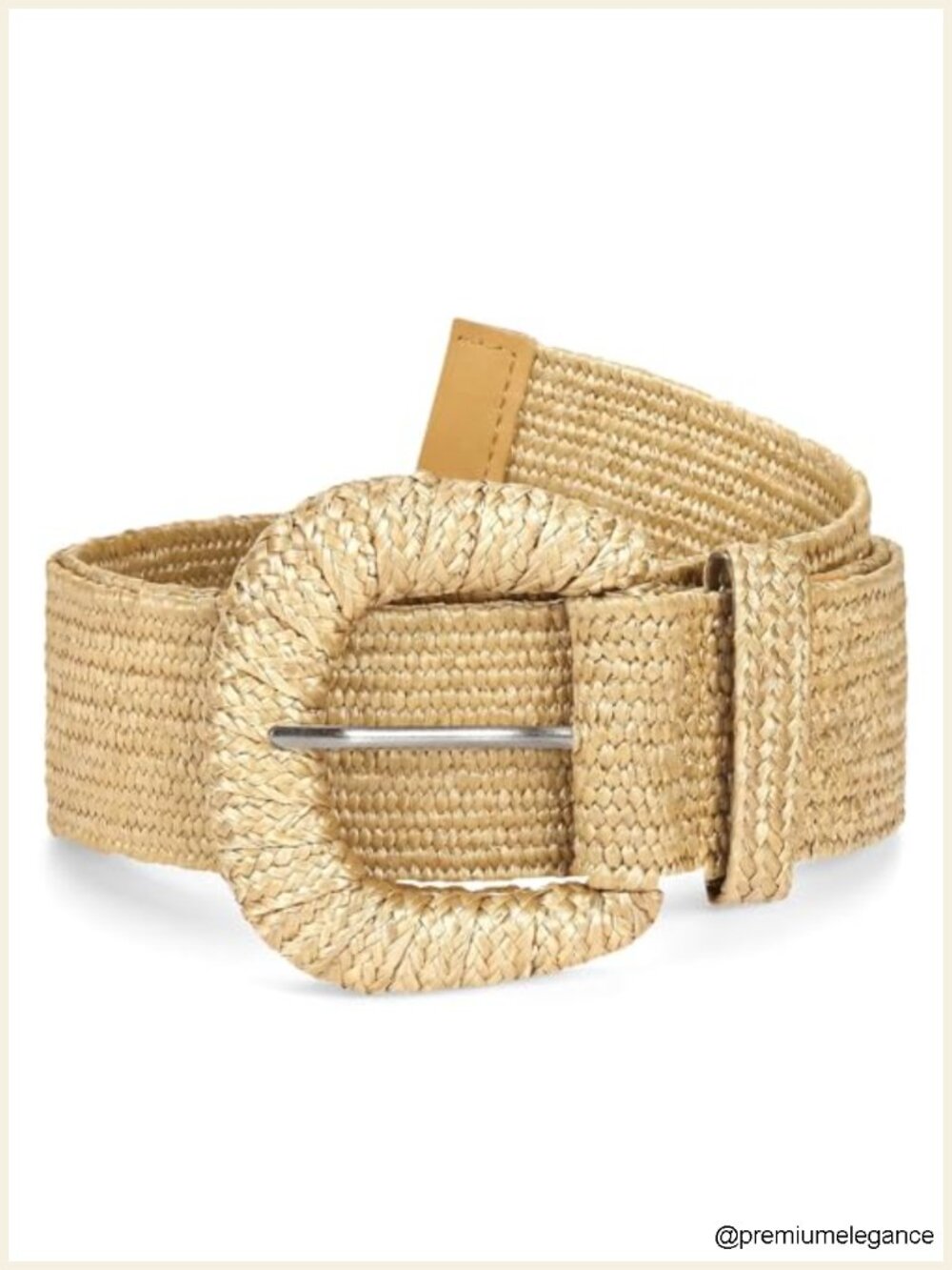 Women Straw Woven Elastic Stretch Waist Belt Boho Braided Dress Belt